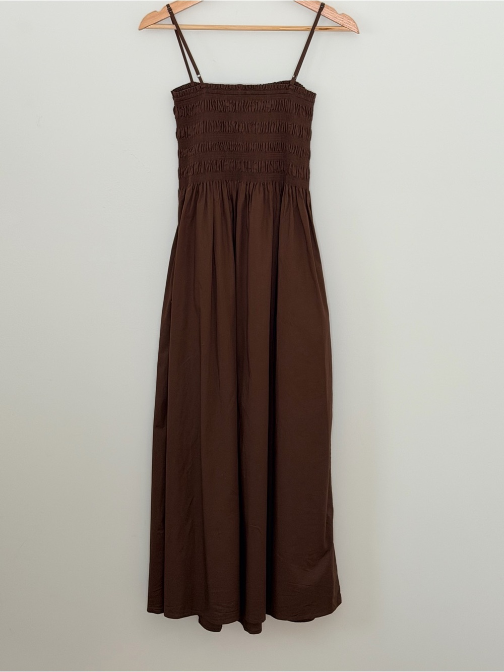 Anthropologie Pistola Bianca Sleeveless A-Line Maxi Dress smocked pockets boho - Picture 10 of 13